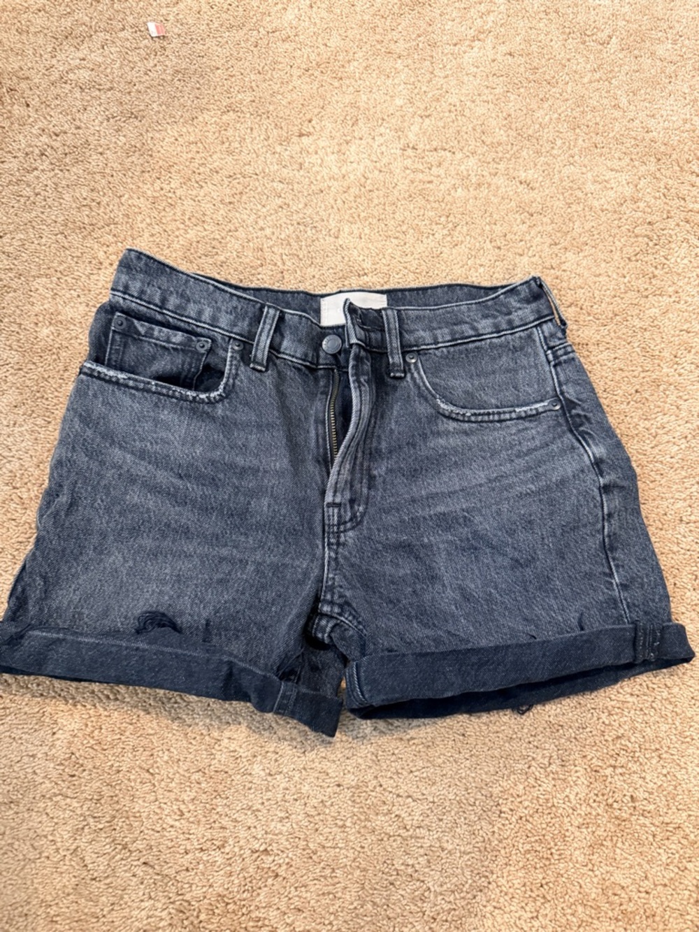 Everlane Dark Blue Cuffed Denim Shorts